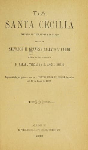 Tapa de La Santa Cecilia