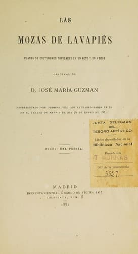 Tapa de Las mozas de Lavapiés