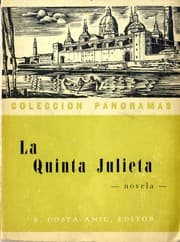 Tapa de La quinta Julieta, novela