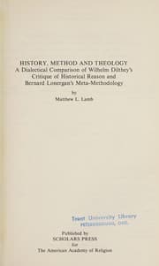 Tapa de History, method, and theology