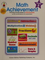 Tapa de Math Achievement Grade 5