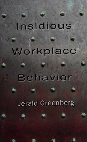 Tapa de Insidious workplace behavior