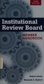 Tapa de Institutional review board
