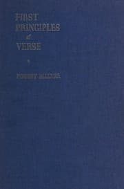 Tapa de First principles of verse