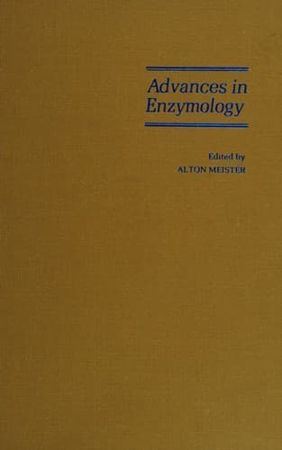 Tapa de Advances inenzymology