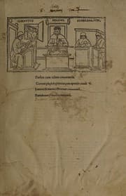 Tapa de Persius cum tribus comentariis. Cornuti phylosophi eius preceptoris co[m]me[n]tarii. Ioannis Britannici Brixiani com[m]entarii. Bartolomei Foncii com[m]entarii