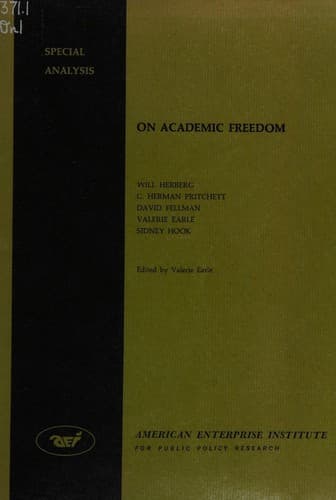 Tapa de On academic freedom