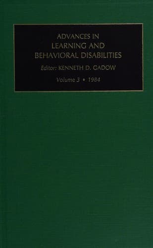 Tapa de Advances in Learning and Behavioral Disabilities
