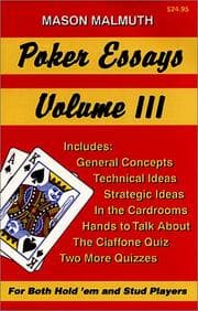 Tapa de Poker Essays, Volume III