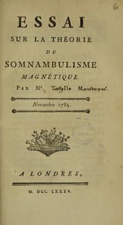 Tapa de Essai sur la théorie du somnambulisme magnétique
