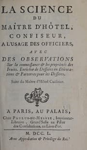 Tapa de La science du maître d'hôtel confiseur