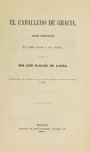 Tapa de El caballero de Gracia