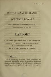 Tapa de Rapport fait ... au nom de la Commission des Antiquités Nationales