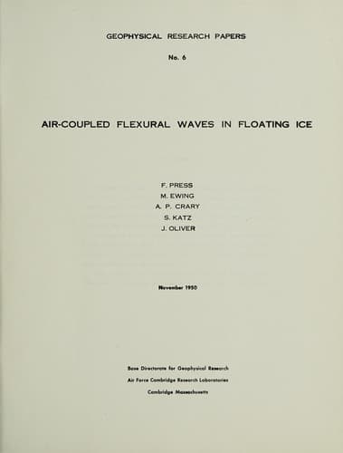 Tapa de Air-coupled flexural waves in floating ice