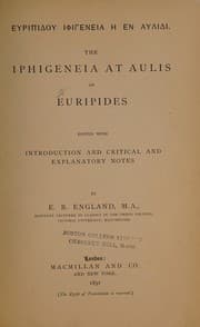 Tapa de Euripidou Iphigeneia ē en Aulidi =