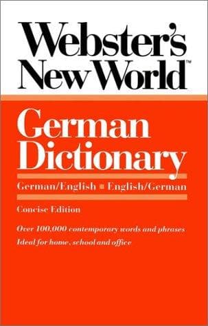 Tapa de Webster's new world German dictionary