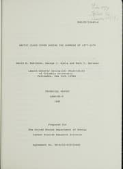 Tapa de Arctic cloud cover during the summers of 1977-1979