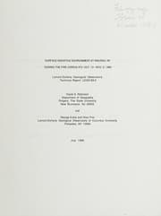 Tapa de Surface radiative environment at Wausau, Wisconsin during the fire cirrus IFO