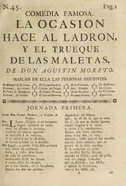 Tapa de La ocasion hace al ladron, y el trueque de las maletas
