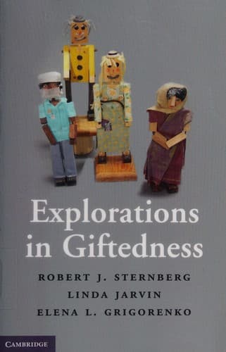 Tapa de Explorations in giftedness