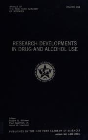 Tapa de Research developments in drug and alcohol use