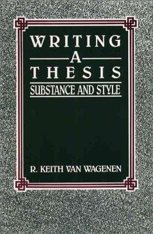 Tapa de Writing a thesis
