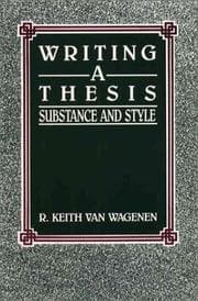 Tapa de Writing a Thesis