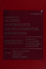 Tapa de Handbook of autism and pervasive developmental disorders