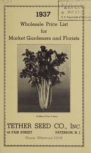 Tapa de 1937 wholesale price list for market gardeners and florists
