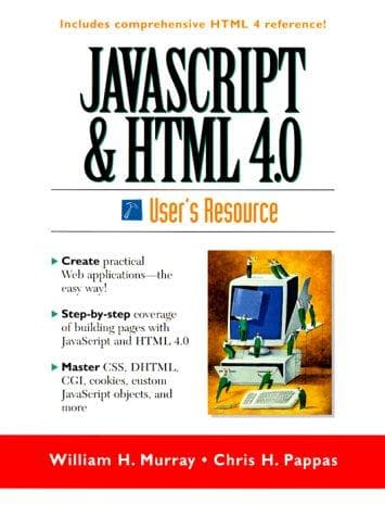 Tapa de Javascript and HTML 4.0 user's resource