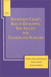 Tapa de The department chair's role in developing new faculty into teachers and scholars