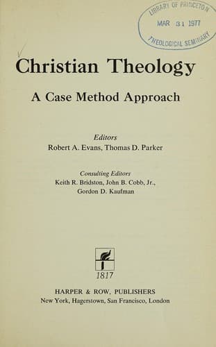 Tapa de Christian Theology
