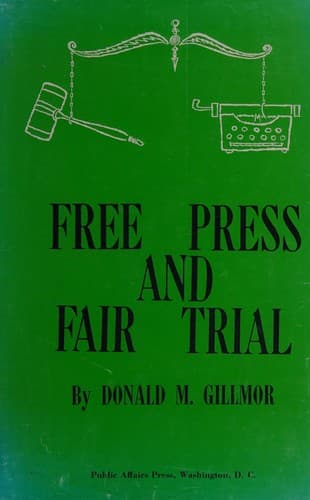 Tapa de Free press and fair trial