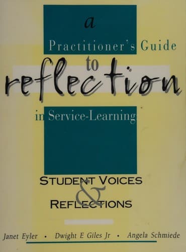 Tapa de A practitioner's guide to reflection in service-learning