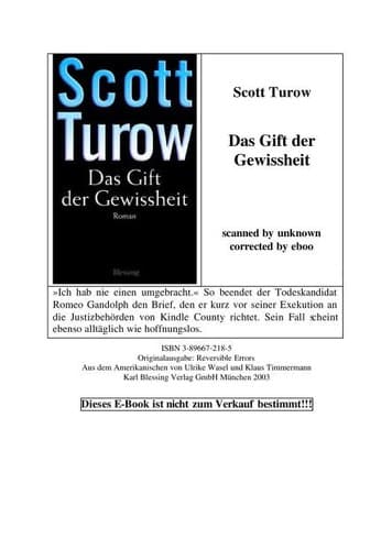 Tapa de Das Gift der Gewissheit