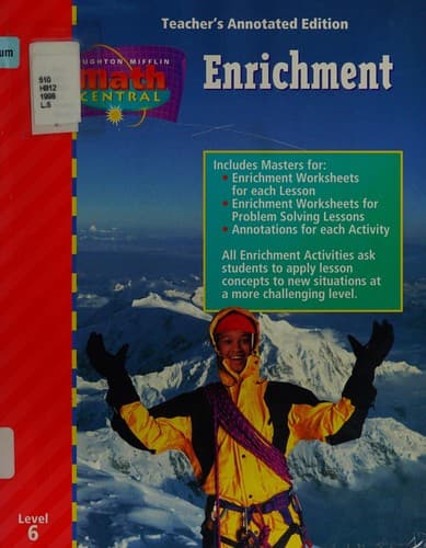 Tapa de Houghton Mifflin math central