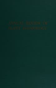 Tapa de Annual review of plant physiology