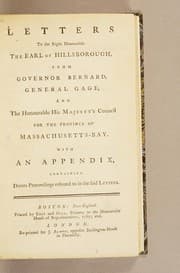 Tapa de Letters to the Right Honourable the Earl of Hillsborough