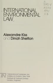 Tapa de International environmental law