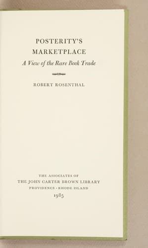 Tapa de Posterity's marketplace