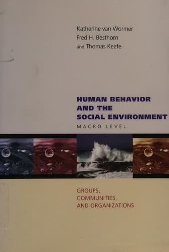 Tapa de Human behavior and the social environment, macro level