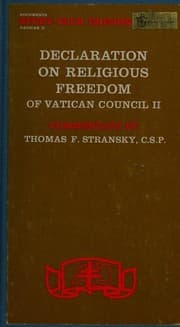 Tapa de Declaration on religious freedom of Vatican Council II