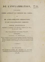 Tapa de De l'inflammation, considérée comme altérant la cohésion des tissus; ou de l'inflammation dissolutive et de l'inflammation cohésive; thèse inaugurale