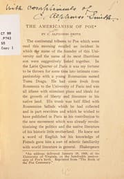 Tapa de The Americanism of Poe