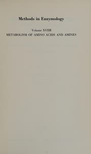 Tapa de Metabolism of amino acids and amines