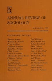 Tapa de Annual Review of Sociology