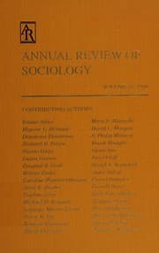 Tapa de Annual review of sociology