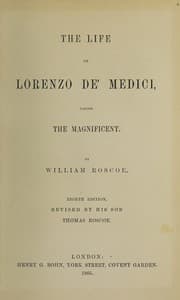 Tapa de The life of Lorenzo de' Medici