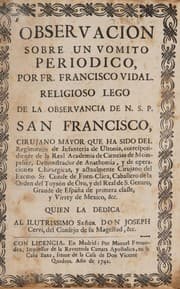 Tapa de Observacion sobre un vomito periodico