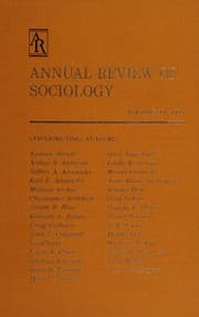 Tapa de Annual Review of Sociology